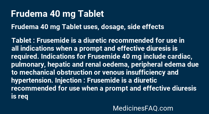 Frudema 40 mg Tablet