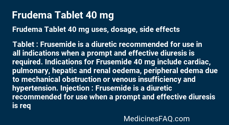 Frudema Tablet 40 mg