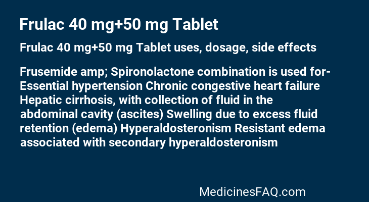 Frulac 40 mg+50 mg Tablet