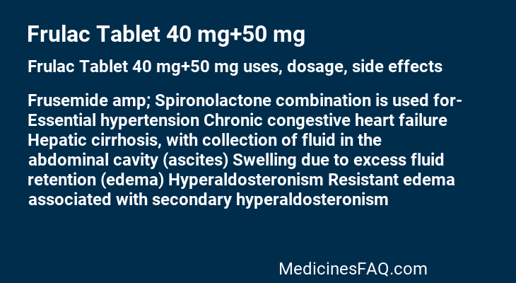 Frulac Tablet 40 mg+50 mg