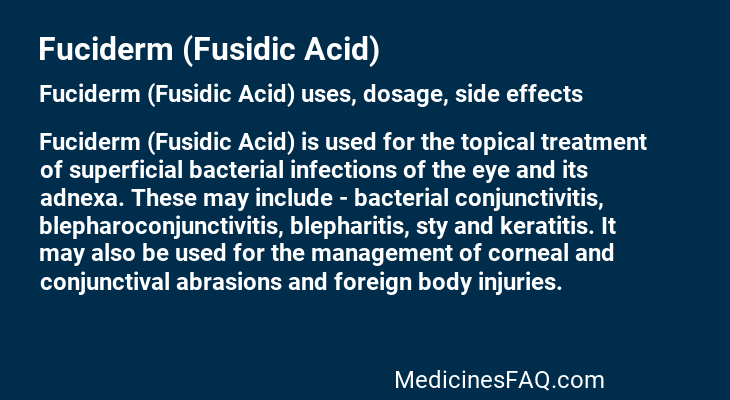Fuciderm (Fusidic Acid)