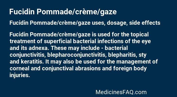 Fucidin Pommade/crème/gaze