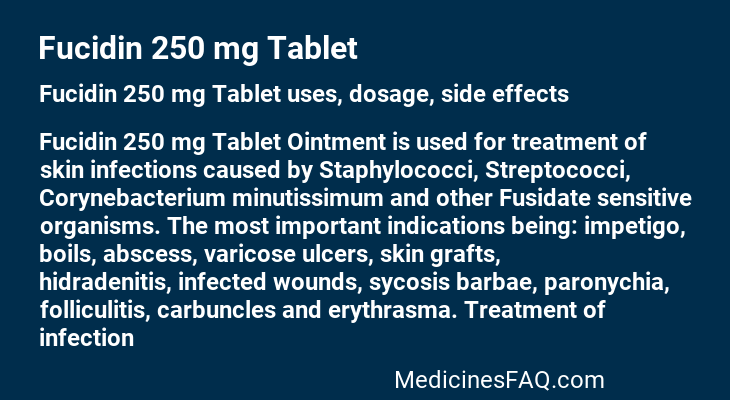 Fucidin 250 mg Tablet