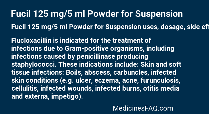 Fucil 125 mg/5 ml Powder for Suspension