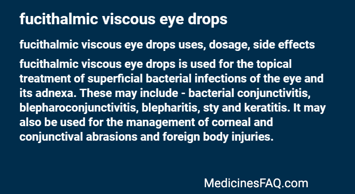 fucithalmic viscous eye drops