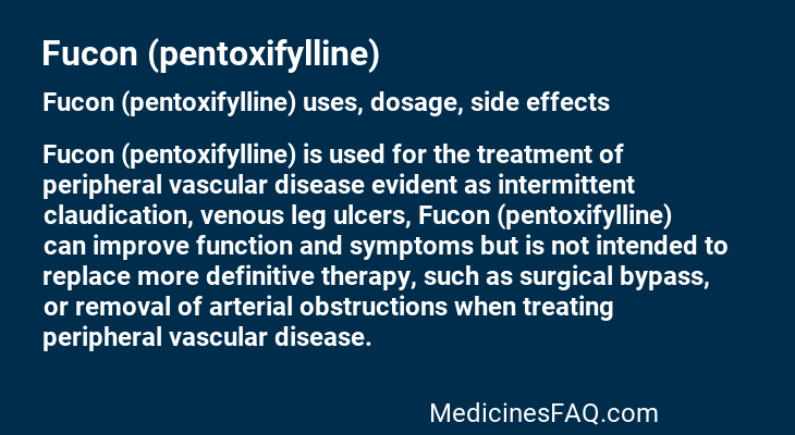 Fucon (pentoxifylline)