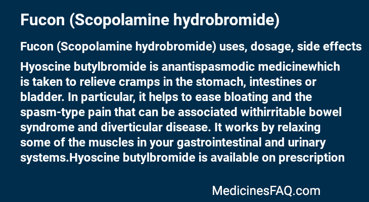 Fucon (Scopolamine hydrobromide)