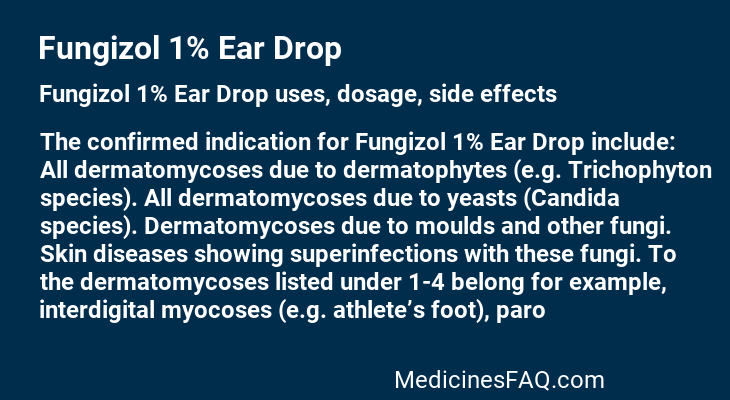 Fungizol 1% Ear Drop