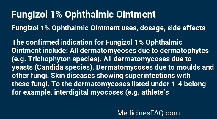 Fungizol 1% Ophthalmic Ointment