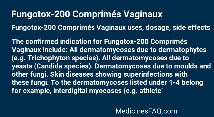 Fungotox-200 Comprimés Vaginaux