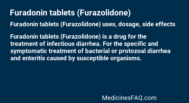 Furadonin tablets (Furazolidone)