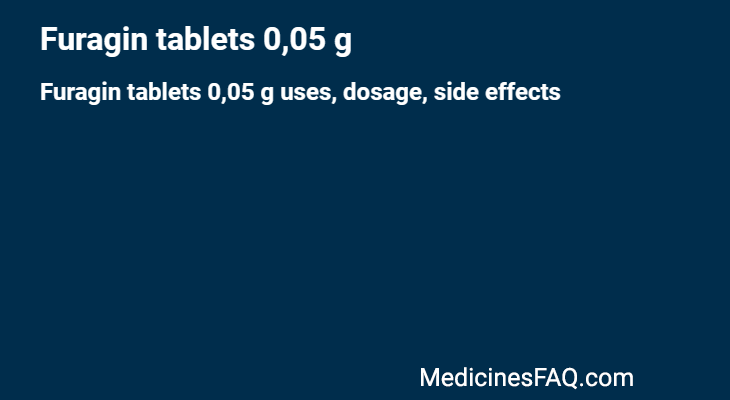 Furagin tablets 0,05 g