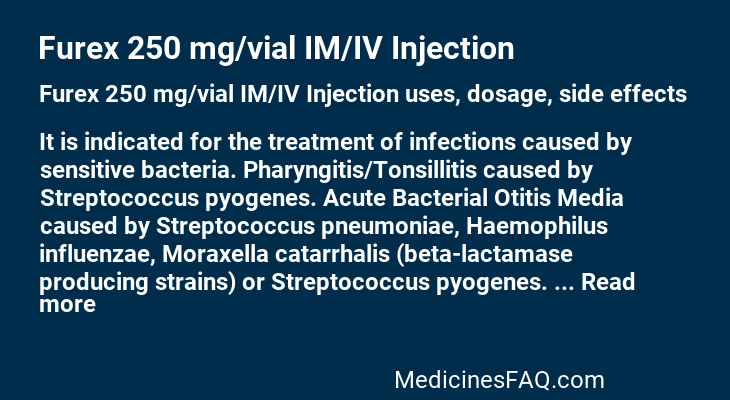 Furex 250 mg/vial IM/IV Injection