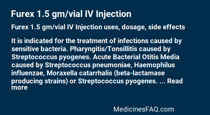 Furex 1.5 gm/vial IV Injection