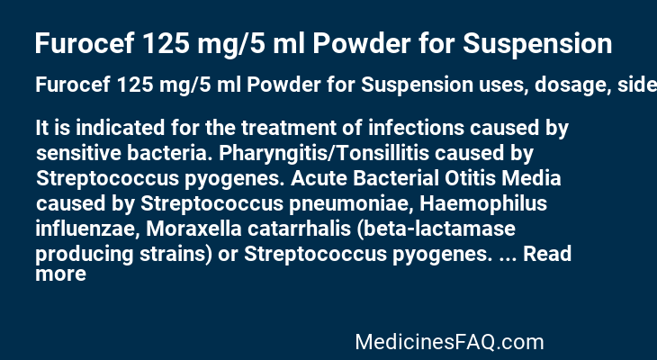 Furocef 125 mg/5 ml Powder for Suspension