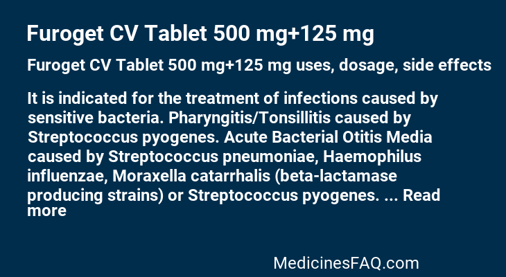 Furoget CV Tablet 500 mg+125 mg