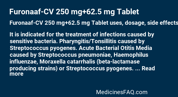 Furonaaf-CV 250 mg+62.5 mg Tablet