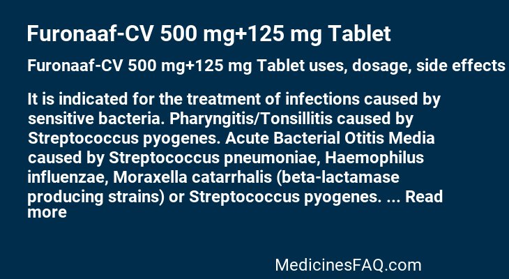 Furonaaf-CV 500 mg+125 mg Tablet