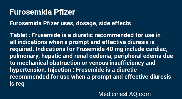Furosemida Pfizer