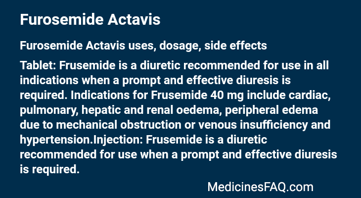 Furosemide Actavis