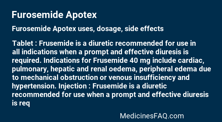 Furosemide Apotex