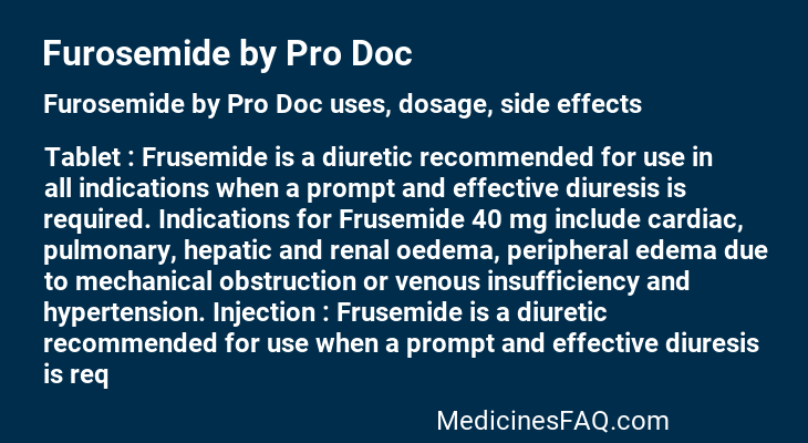 Furosemide by Pro Doc