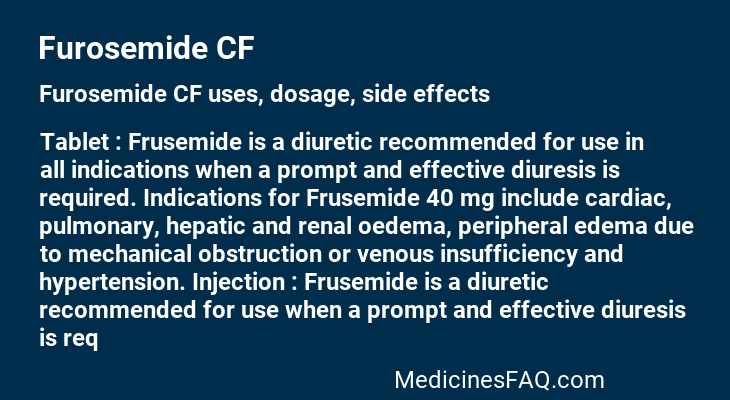 Furosemide CF