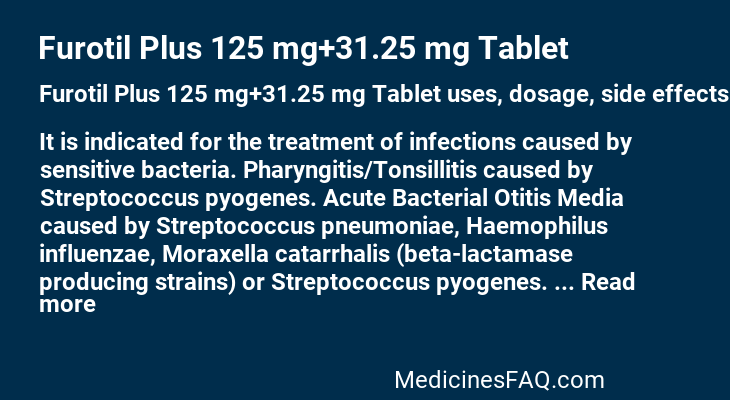 Furotil Plus 125 mg+31.25 mg Tablet