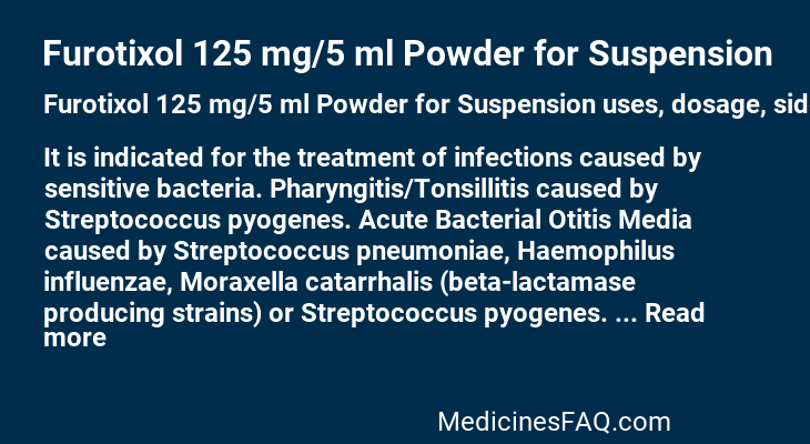 Furotixol 125 mg/5 ml Powder for Suspension