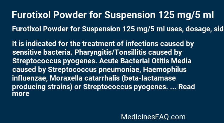 Furotixol Powder for Suspension 125 mg/5 ml