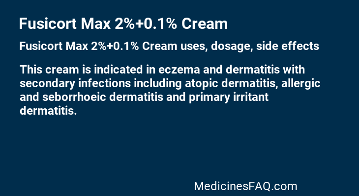 Fusicort Max 2%+0.1% Cream