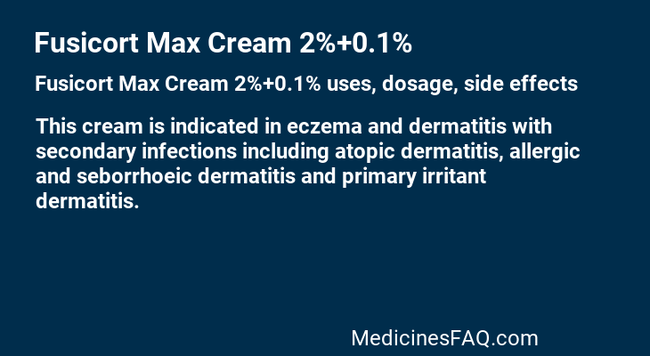 Fusicort Max Cream 2%+0.1%