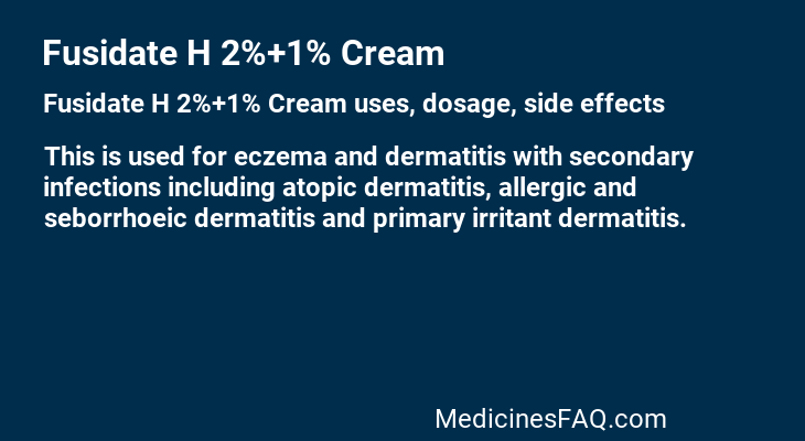 Fusidate H 2%+1% Cream