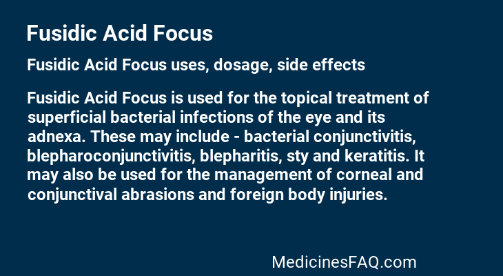 Fusidic Acid Focus