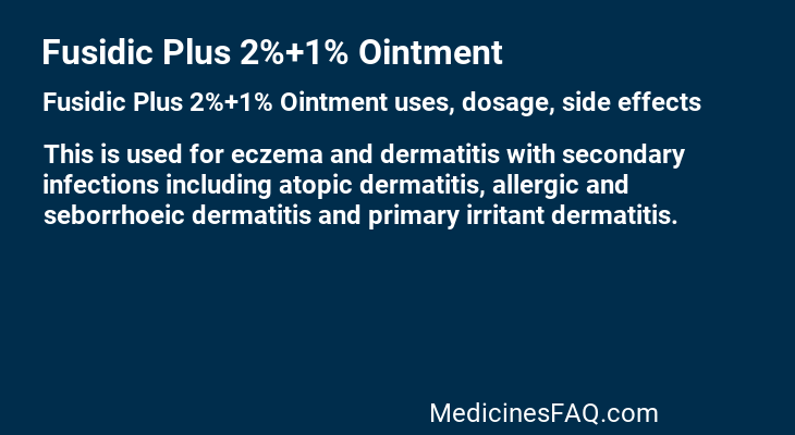 Fusidic Plus 2%+1% Ointment