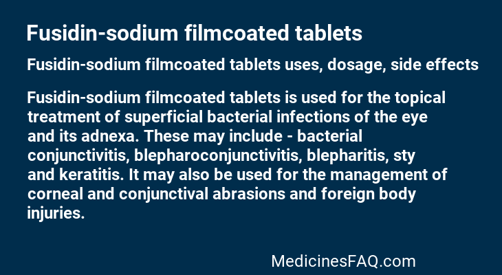 Fusidin-sodium filmcoated tablets