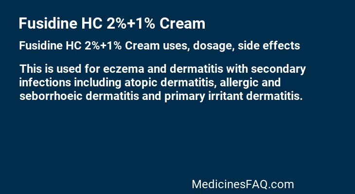 Fusidine HC 2%+1% Cream