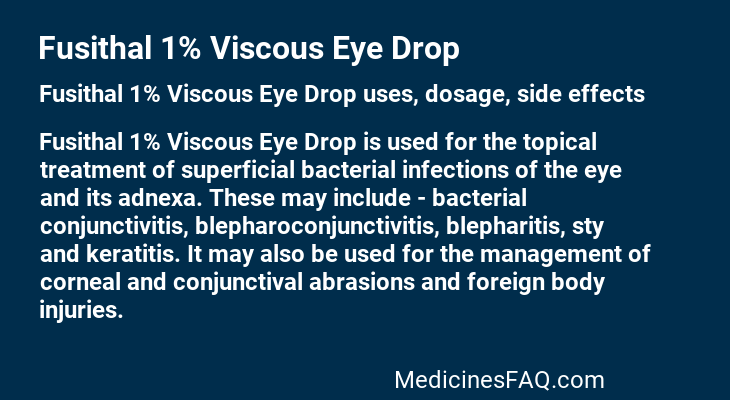 Fusithal 1% Viscous Eye Drop