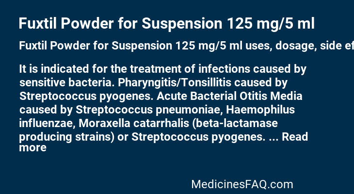 Fuxtil Powder for Suspension 125 mg/5 ml