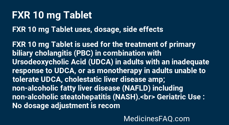 FXR 10 mg Tablet