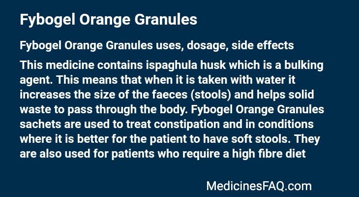 Fybogel Orange Granules