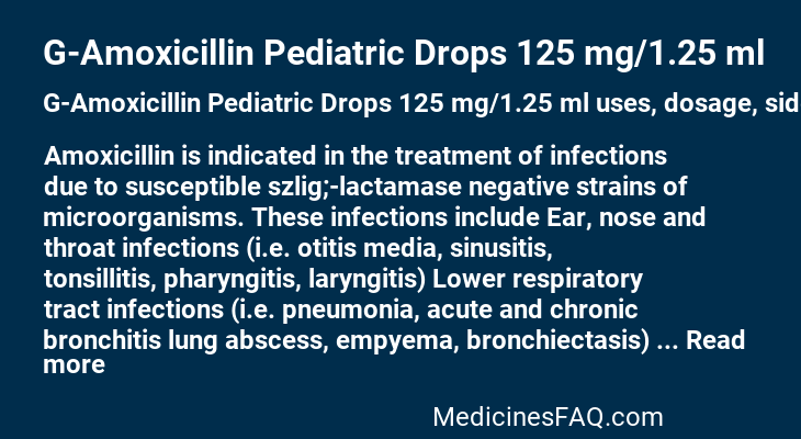 G-Amoxicillin Pediatric Drops 125 mg/1.25 ml