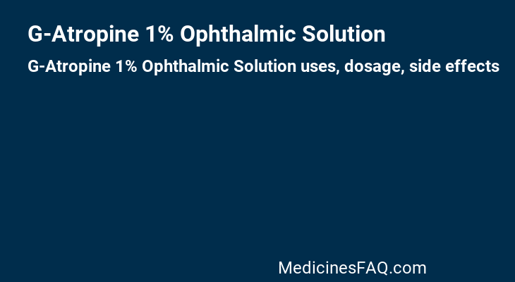 G-Atropine 1% Ophthalmic Solution