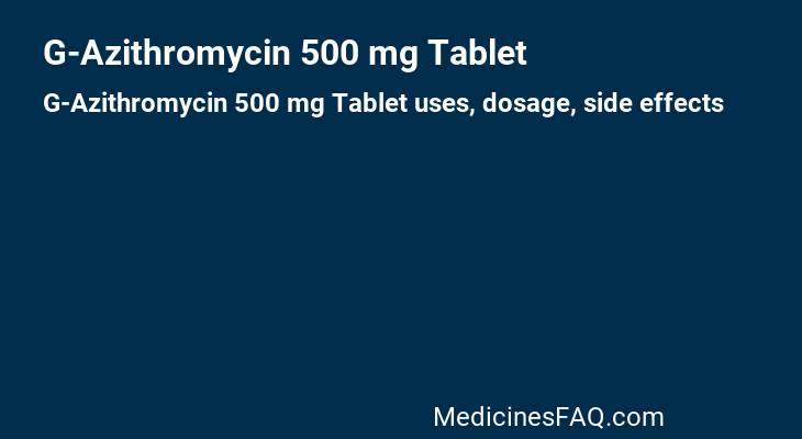 G-Azithromycin 500 mg Tablet