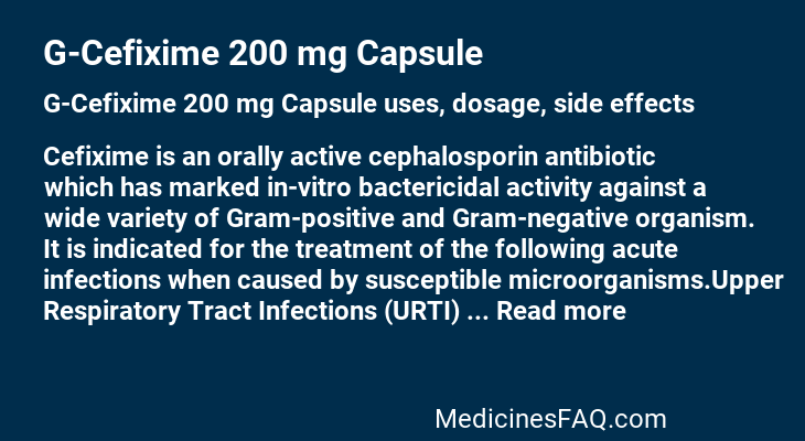 G-Cefixime 200 mg Capsule