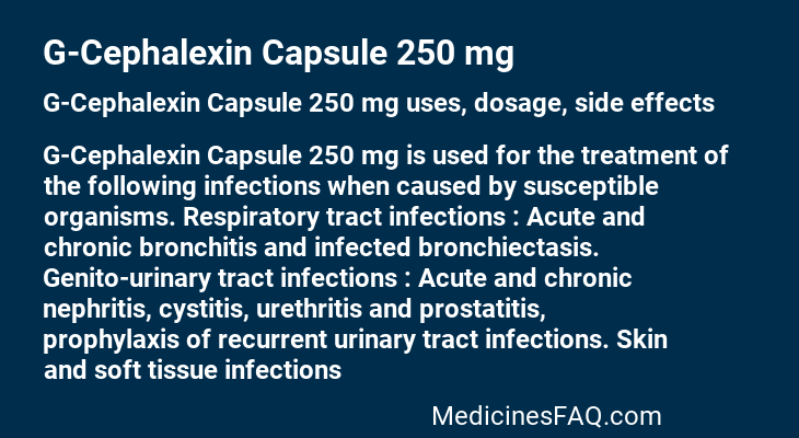 G-Cephalexin Capsule 250 mg