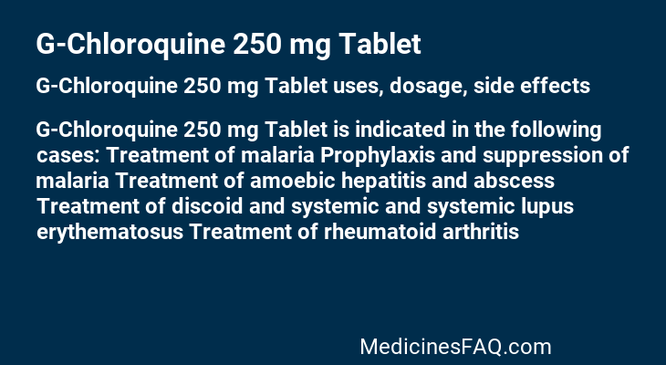 G-Chloroquine 250 mg Tablet