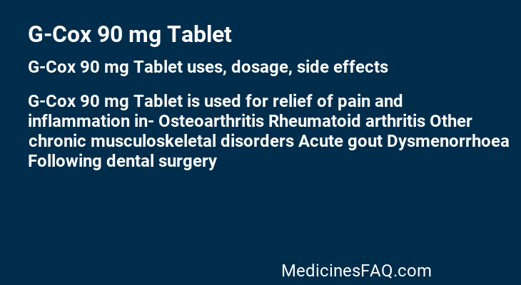 G-Cox 90 mg Tablet