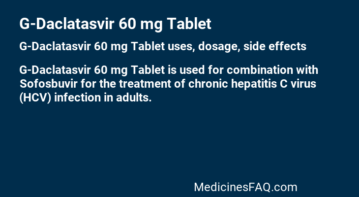 G-Daclatasvir 60 mg Tablet