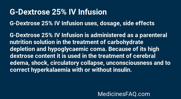 G-Dextrose 25% IV Infusion